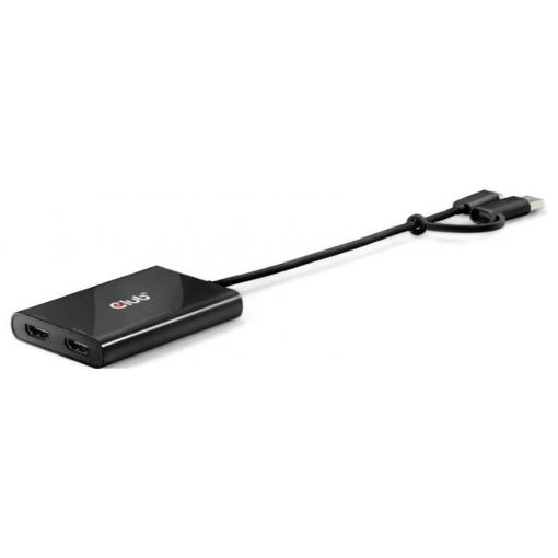 club3D USB-C® adaptér [1x USB-A konektor, USB-C® zástrčka - 1x HDMI zástrčka, zástrčka DisplayPort] Club 3D - Videoadapter - 24 pin USB-C, USB Typ A (M) 0.18 m