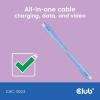 club3D Kabel USB-C USB 4.0 USB-C ® zástrčka 2.00 m modrá CAC-3003