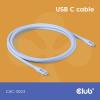 club3D Kabel USB-C USB 4.0 USB-C ® zástrčka 2.00 m modrá CAC-3003