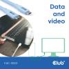 club3D Kabel USB-C USB 4.0 USB-C ® zástrčka 2.00 m modrá CAC-3003