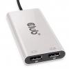 club3D Thunderbolt™ 3 adaptér [1x Thunderbolt™ trojzástrčka USB-C® - 2x zásuvka DisplayPort] CSV-1586 0.22 m