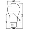 OSRAM HOMELIGHTING 4099854109904 LED Energetická třída (EEK2021) F (A - G) E27 klasická žárovka 10 W = 75 W neutrální bílá (Ø x v) 60 mm x 109 mm 1 ks