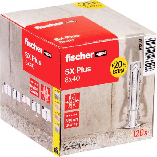 Fischer 573161 SX Plus hmoždinka 40 mm 8 mm 120 ks
