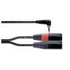 Cordial EY 3 WRMM XLR Y adaptér [1x jack zástrčka 3,5 mm - 2x XLR zástrčka 3pólová] 3 m černá