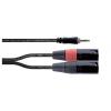 Cordial EY 1,5 WMM XLR Y adaptér [1x jack zástrčka 3,5 mm - 2x XLR zástrčka 3pólová]