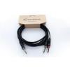Cordial 14877 jack audio Y adaptér [1x jack zástrčka 6,3 mm (stereo) - 2x jack zástrčka 6,3 mm (mono)] 1.50 m černá PVC plášť, dvoužilové vedení