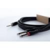 Cordial 14877 jack audio Y adaptér [1x jack zástrčka 6,3 mm (stereo) - 2x jack zástrčka 6,3 mm (mono)] 1.50 m černá PVC plášť, dvoužilové vedení