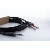 Cordial 14876 jack / cinch audio Y adaptér [1x jack zástrčka 6,3 mm (stereo) - 2x jack zástrčka 6,3 mm (mono)] 1 m černá PVC plášť, dvoužilové vedení