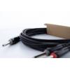 Cordial 14876 jack / cinch audio Y adaptér [1x jack zástrčka 6,3 mm (stereo) - 2x jack zástrčka 6,3 mm (mono)] 1 m černá PVC plášť, dvoužilové vedení