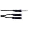 Cordial 14882 jack audio Y adaptér [1x jack zástrčka 6,3 mm (stereo) - 2x jack zásuvka 6,3 mm (stereo)] 0.30 m černá PVC plášť, dvoužilové vedení