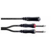 Cordial 14885 jack audio Y adaptér [1x jack zásuvka 6,3 mm (stereo) - 2x jack zástrčka 6,3 mm (mono)] 0.30 m černá PVC plášť, dvoužilové vedení