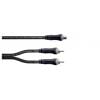 Cordial 14888 jack / cinch audio Y adaptér [1x cinch zásuvka - 2x cinch zástrčka] 0.30 m černá PVC plášť, dvoužilové vedení