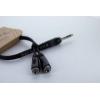 Cordial 14886 jack audio Y adaptér [1x jack zástrčka 6,3 mm (stereo) - 2x jack zásuvka 3,5 mm] 0.30 m černá PVC plášť, dvoužilové vedení