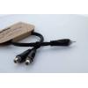 Cordial 14891 jack / cinch audio Y adaptér [1x cinch zástrčka - 2x cinch zásuvka] 0.30 m černá PVC plášť, dvoužilové vedení