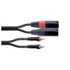 Cordial EU 6 MC XLR propojovací kabel [2x XLR zástrčka 3pólová - 2x cinch zástrčka] 6 m černá