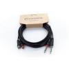 Cordial 14841 jack / cinch audio kabel [2x jack zástrčka 6,3 mm (mono) - 2x cinch zástrčka] 3 m černá PVC plášť, dvoužilové vedení