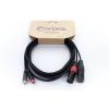 Cordial EU 3 MC XLR propojovací kabel [2x XLR zástrčka 3pólová - 2x cinch zástrčka] 3 m černá