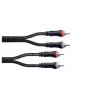 Cordial 14837 jack / cinch audio kabel [2x cinch zástrčka - 2x cinch zástrčka] 3 m černá PVC plášť, dvoužilové vedení