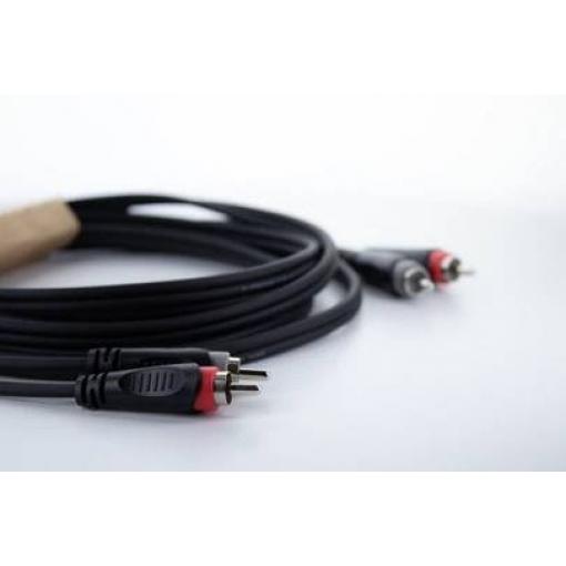 Cordial 14837 jack / cinch audio kabel [2x cinch zástrčka - 2x cinch zástrčka] 3 m černá PVC plášť, dvoužilové vedení