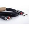 Cordial 14842 jack / cinch audio kabel [2x jack zástrčka 6,3 mm (mono) - 2x cinch zástrčka] 6 m černá PVC plášť, dvoužilové vedení