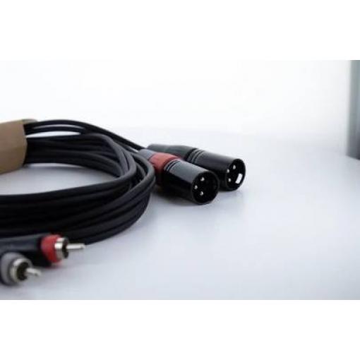 Cordial EU 1,5 MC XLR propojovací kabel [2x XLR zástrčka 3pólová - 2x cinch zástrčka] 1.50 m černá