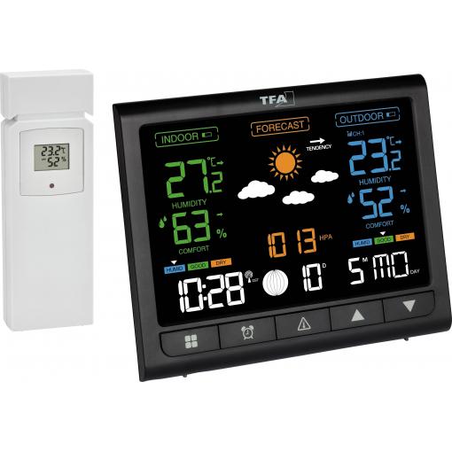 TFA Dostmann CONTRAST 35.1171.01 digitální bezdrátová meteostanice Předpověď pro 12 až 24 hodin Počet senzorů (max.) 3