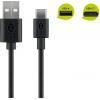 Goobay USB kabel USB 2.0 USB-C ® zástrčka, USB-A zástrčka 1 m černá oboustranně zapojitelná zástrčka, hliníková zástrčka, kulatý vodič, PVC plášť 45735