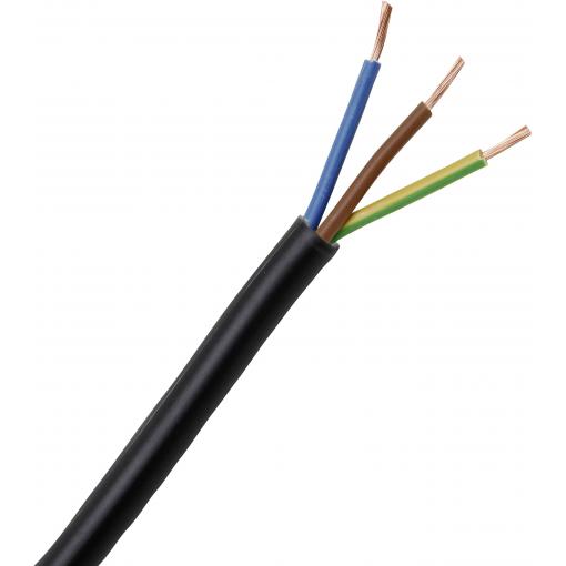 Kopp 152310848 jednožilový kabel - lanko H03VV-F 3 x 0.75 mm² černá 10 m