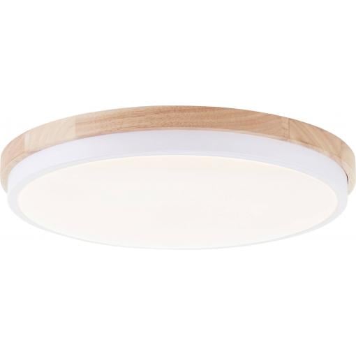 Brilliant G80845/75 Baarlo LED stropní svítidlo LED pevně vestavěné LED 24 W bílá (matná), dřevo