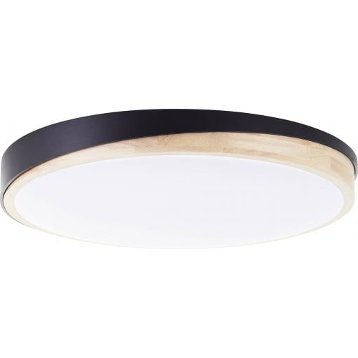 Brilliant G80846/76 Baarlo LED stropní svítidlo LED pevně vestavěné LED 36 W černá (matná), dřevo