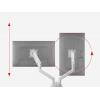 One For All držák na stůl pro monitor Solid Dual white 2 Displej: (s) 33 cm (13) - 88,9 cm (35) bílá nastavitelná výška, nakláněcí, naklápěcí, otočný