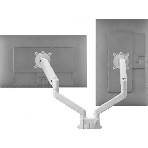 One For All držák na stůl pro monitor Solid Dual white 2 Displej: (s) 33 cm (13) - 88,9 cm (35) bílá nastavitelná výška, nakláněcí, naklápěcí, otočný