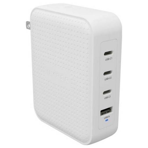 Targus HyperJuice 145W USB nabíječka, GaN, 1x USB A , 3x USB-C®, 140 W, Rychlé nabíjení, bílá