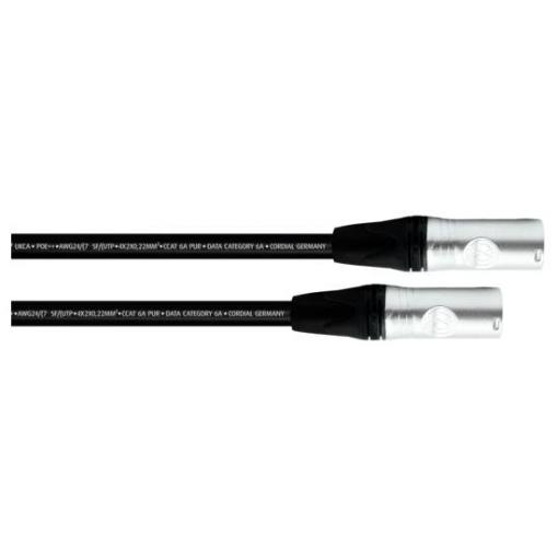 Cordial 15621 RJ45 síťové kabely, propojovací kabely CAT 6A SF/UTP 3.00 m černá krytí PUR 1 ks
