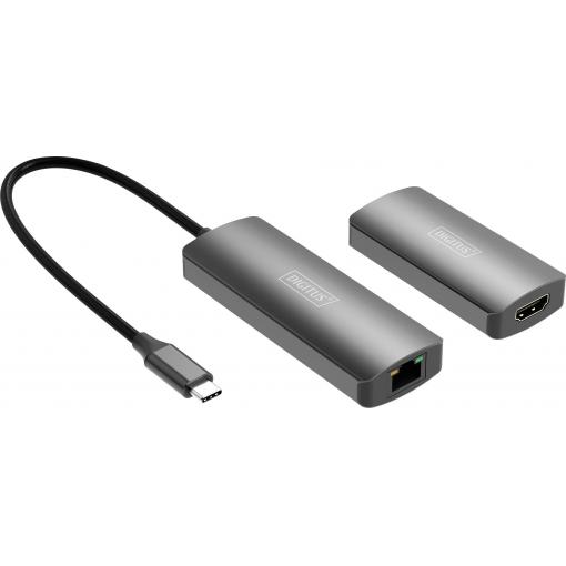 Digitus DS-55343 USB 3.1, USB-C® připojovací kabel přes síťový kabel RJ45, přes signálové vedení 30 m