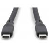Digitus Kabel USB-C USB 4.0 USB-C ® zástrčka 2.00 m černá (matná) Vynikající odolnost proti stárnutí, flexibilní provedení, flexibilní vnitřní vodič, Dobrá