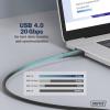 Digitus Kabel USB-C USB 4.0 USB-C ® zástrčka 2.00 m černá (matná) Vynikající odolnost proti stárnutí, flexibilní provedení, flexibilní vnitřní vodič, Dobrá