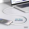 Digitus USB kabel USB 2.0 Apple Lightning konektor, USB-C ® zástrčka 2.00 m bílá flexibilní provedení, flexibilní provedení, s USB, silikonový, Vynikající