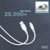 Digitus USB kabel USB 2.0 USB-A zástrčka, USB-C ® zástrčka 1.00 m bílá flexibilní provedení, flexibilní provedení, s USB, silikonový, Vynikající odolnost proti