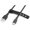 Digitus USB kabel USB 2.0 USB-A zástrčka, USB-C ® zástrčka 1.00 m černá flexibilní provedení, flexibilní provedení, s USB, silikonový, Vynikající odolnost