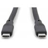 Digitus Kabel USB-C USB 3.2 Gen1 USB-C ® zástrčka 2.00 m černá (matná) Vynikající odolnost proti stárnutí, flexibilní provedení, flexibilní vnitřní vodič,