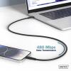 Digitus Kabel USB-C USB 2.0 USB-C ® zástrčka 2.00 m černá (matná) Vynikající odolnost proti stárnutí, flexibilní provedení, flexibilní vnitřní vodič, Dobrá