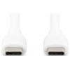 Digitus Kabel USB-C USB 2.0 USB-C ® zástrčka 1.00 m bílá (matná) Vynikající odolnost proti stárnutí, flexibilní provedení, flexibilní vnitřní vodič, Dobrá