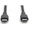 Digitus Kabel USB-C USB 2.0 USB-C ® zástrčka 1.00 m černá (matná) Vynikající odolnost proti stárnutí, flexibilní provedení, flexibilní vnitřní vodič, Dobrá