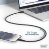 Digitus Kabel USB-C USB 3.2 Gen2 USB-C ® zástrčka 0.50 m černá (matná) Vynikající odolnost proti stárnutí, flexibilní provedení, flexibilní vnitřní vodič,