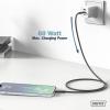 Digitus USB kabel USB 2.0 Apple Lightning konektor, USB-C ® zástrčka 1.00 m černá flexibilní provedení, flexibilní provedení, s USB, silikonový, Vynikající