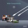 Digitus USB kabel USB 2.0 Apple Lightning konektor, USB-C ® zástrčka 0.50 m bílá flexibilní provedení, flexibilní provedení, s USB, silikonový, Vynikající