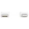 Digitus USB kabel USB 2.0 Apple Lightning konektor, USB-C ® zástrčka 0.50 m bílá flexibilní provedení, flexibilní provedení, s USB, silikonový, Vynikající