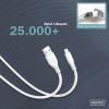 Digitus Nabíjecí kabel USB USB 2.0 USB-A zástrčka, Apple Lightning konektor 2.00 m bílá flexibilní provedení, flexibilní provedení, s USB, silikonový,