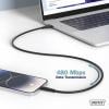 Digitus Nabíjecí kabel USB USB 2.0 USB-A zástrčka, Apple Lightning konektor 0.50 m černá flexibilní provedení, flexibilní provedení, s USB, silikonový,